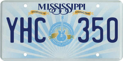 MS license plate YHC350
