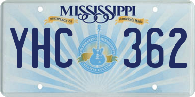 MS license plate YHC362