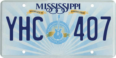 MS license plate YHC407