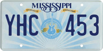 MS license plate YHC453