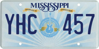 MS license plate YHC457