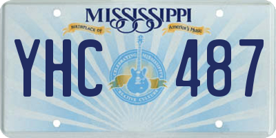 MS license plate YHC487