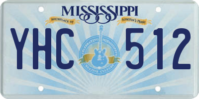 MS license plate YHC512