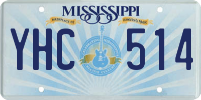 MS license plate YHC514