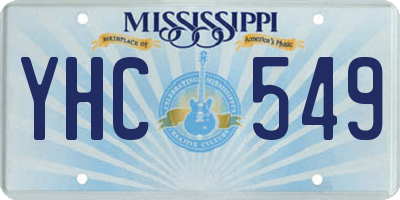 MS license plate YHC549