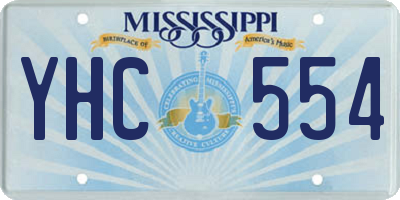 MS license plate YHC554