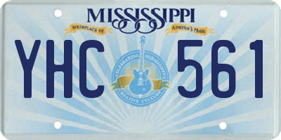 MS license plate YHC561