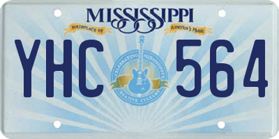 MS license plate YHC564