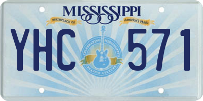 MS license plate YHC571