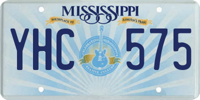 MS license plate YHC575