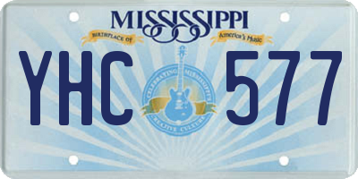 MS license plate YHC577