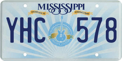 MS license plate YHC578