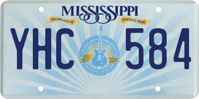 MS license plate YHC584