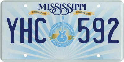 MS license plate YHC592