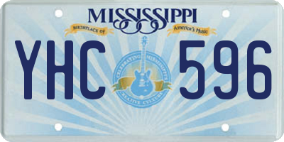 MS license plate YHC596