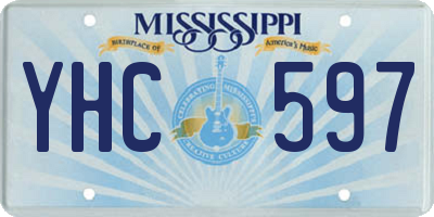 MS license plate YHC597
