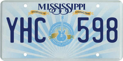 MS license plate YHC598