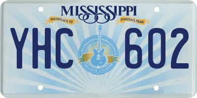 MS license plate YHC602