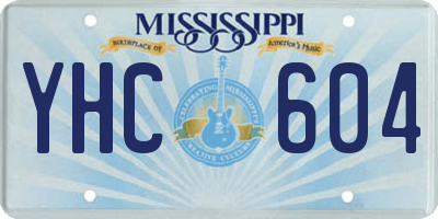 MS license plate YHC604