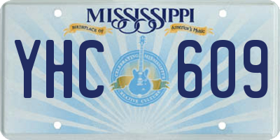 MS license plate YHC609