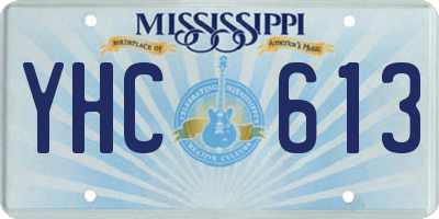 MS license plate YHC613