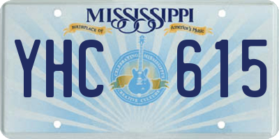 MS license plate YHC615