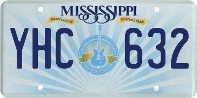 MS license plate YHC632
