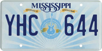 MS license plate YHC644