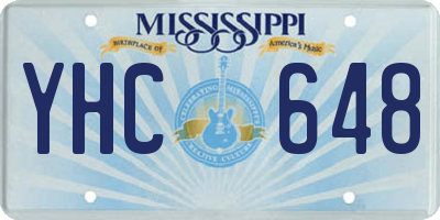 MS license plate YHC648