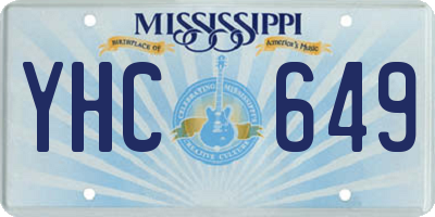 MS license plate YHC649