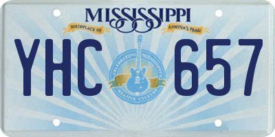MS license plate YHC657