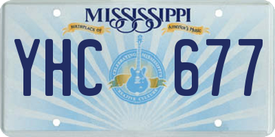 MS license plate YHC677