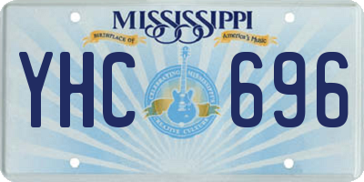 MS license plate YHC696