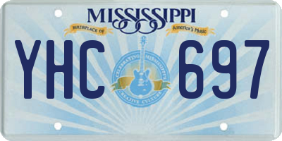 MS license plate YHC697