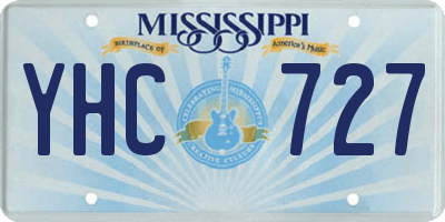 MS license plate YHC727