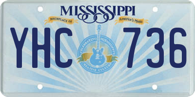 MS license plate YHC736