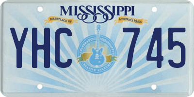 MS license plate YHC745