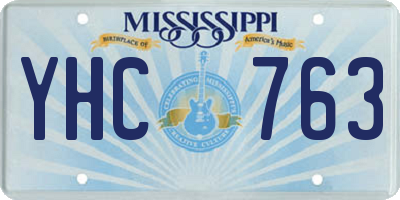 MS license plate YHC763