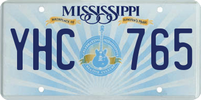 MS license plate YHC765