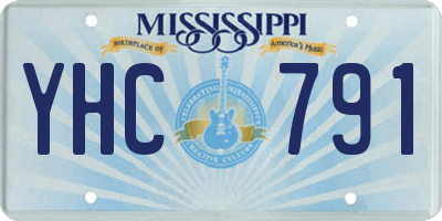 MS license plate YHC791