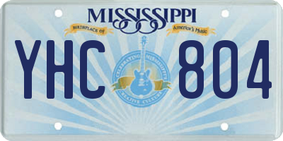 MS license plate YHC804