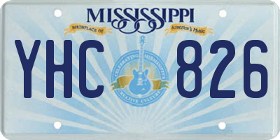 MS license plate YHC826