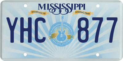 MS license plate YHC877
