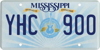 MS license plate YHC900