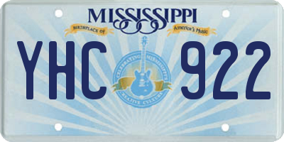 MS license plate YHC922
