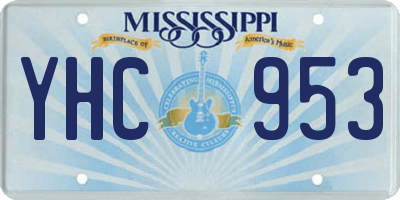 MS license plate YHC953