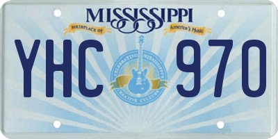 MS license plate YHC970
