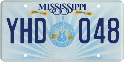 MS license plate YHD048