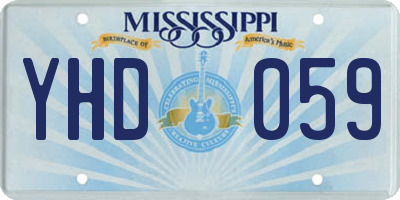 MS license plate YHD059