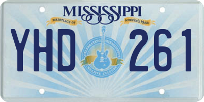 MS license plate YHD261
